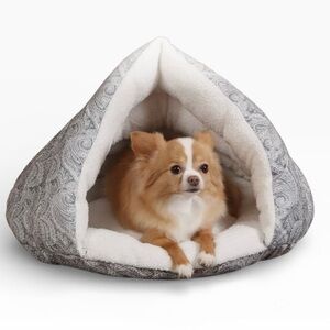 K&H Self Warming Fleece Plush Pet Bed for Cats or Small Dogs Grey